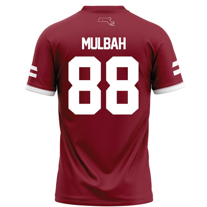 UMass - NCAA Football : Samuel Mulbah - Maroon Football Jersey-1