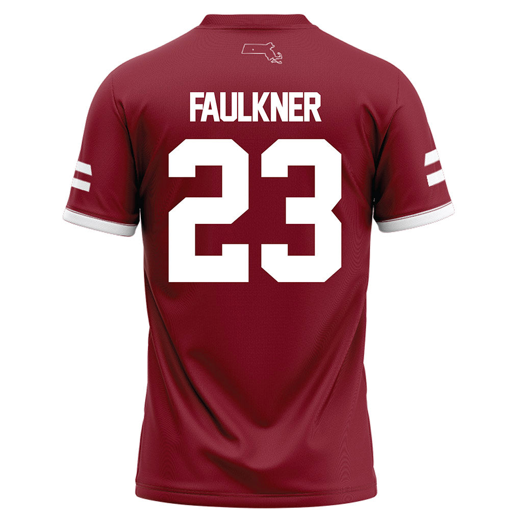 UMass - NCAA Football : Elijah Faulkner - Maroon Football Jersey-1