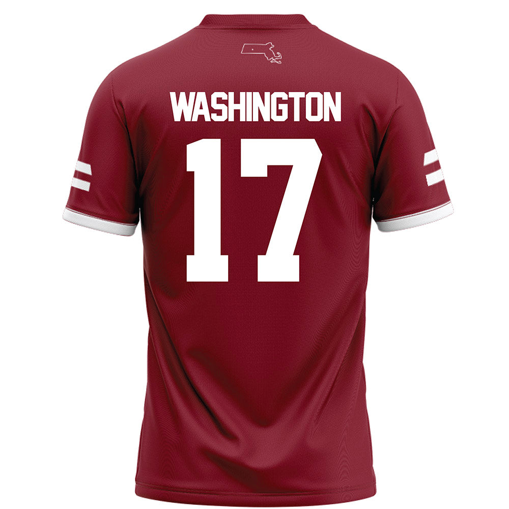 UMass - NCAA Football : Jerry Washington - Maroon Football Jersey-1