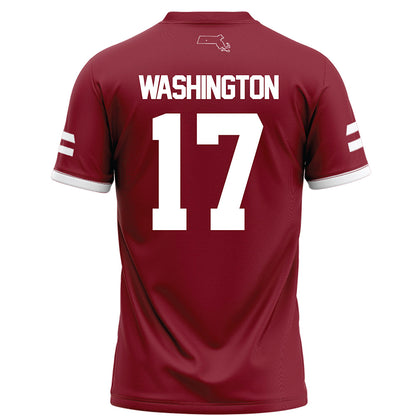 UMass - NCAA Football : Jerry Washington - Maroon Football Jersey-1
