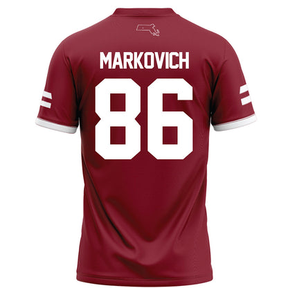 UMass - NCAA Football : Jax Markovich - Maroon Football Jersey-1