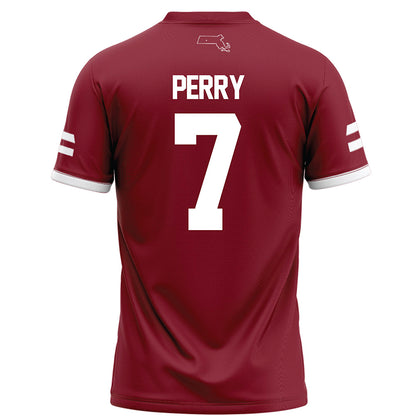 UMass - NCAA Football : Will Perry - Maroon Football Jersey-1