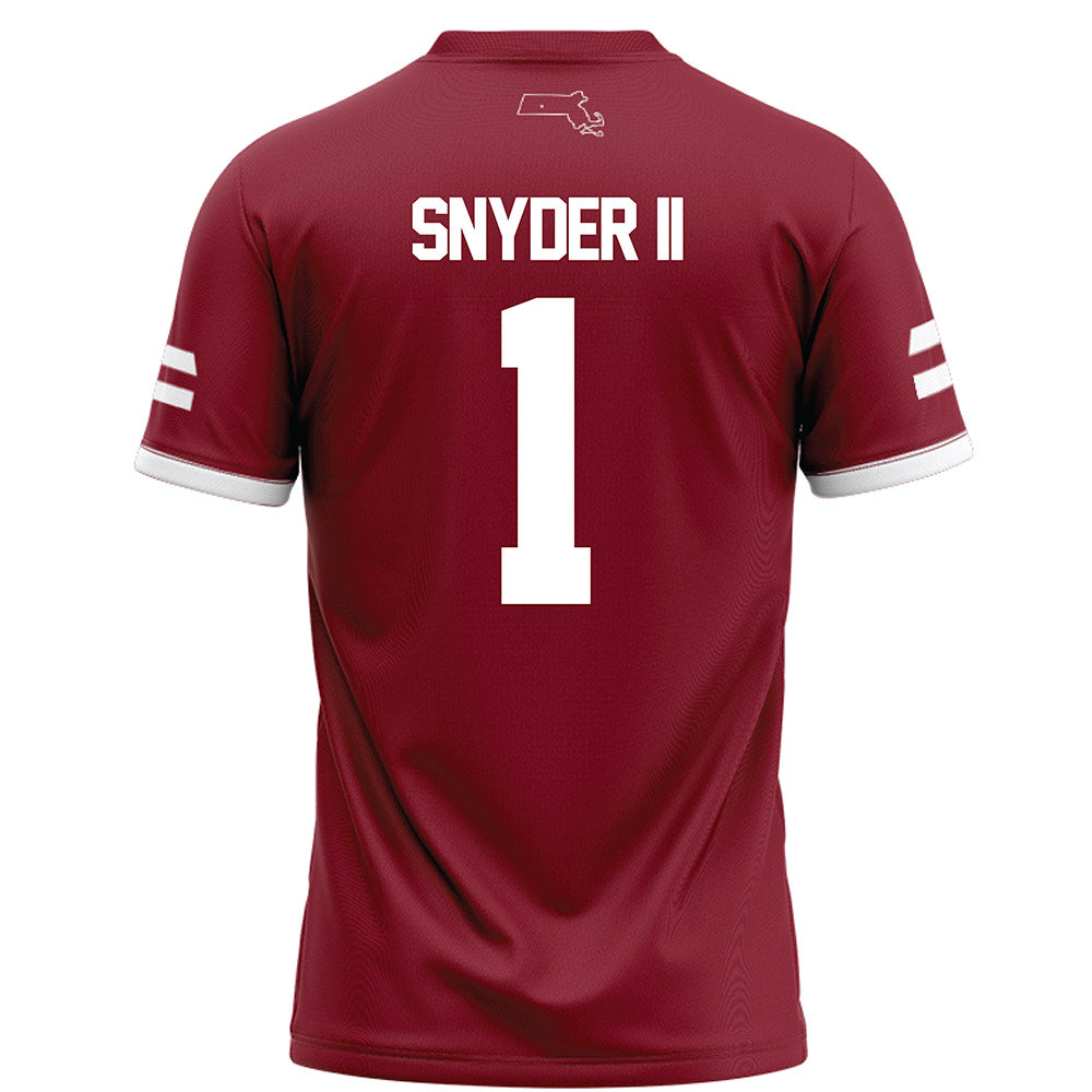 UMass - NCAA Football : Dd Snyder II - Maroon Football Jersey-1