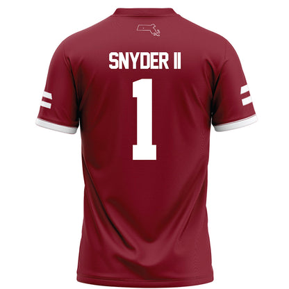 UMass - NCAA Football : Dd Snyder II - Maroon Football Jersey-1