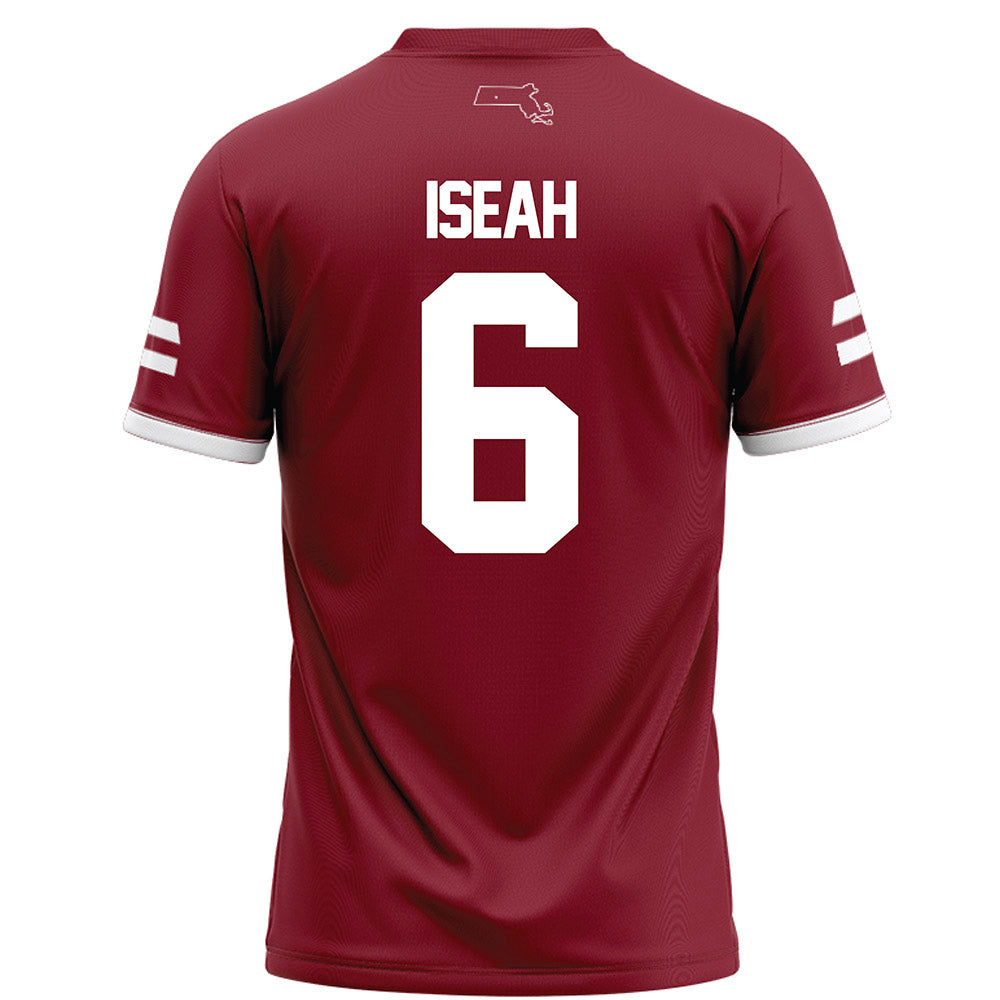 UMass - NCAA Football : Joshua Iseah - Maroon Football Jersey-1