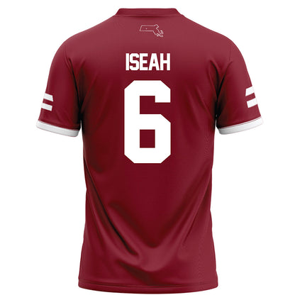 UMass - NCAA Football : Joshua Iseah - Maroon Football Jersey-1