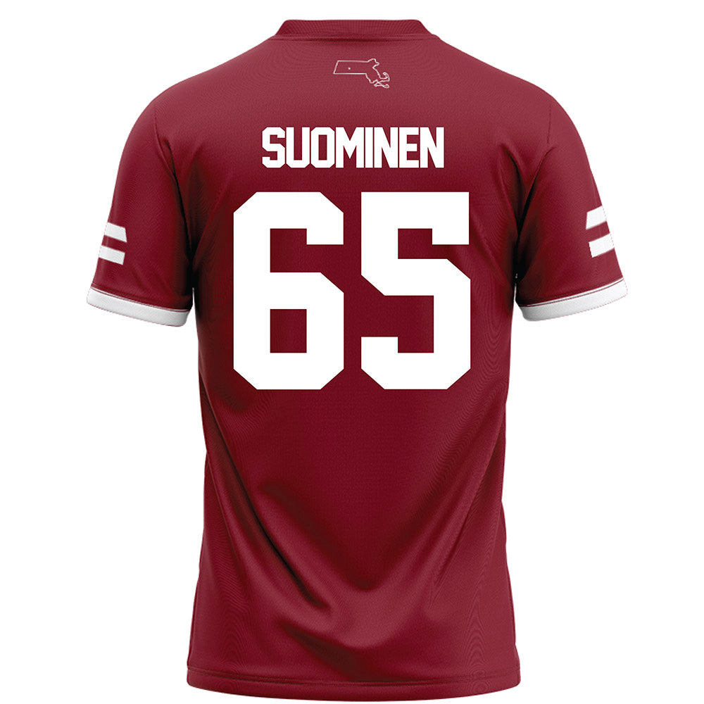 UMass - NCAA Football : Samu Suominen - Maroon Football Jersey-1