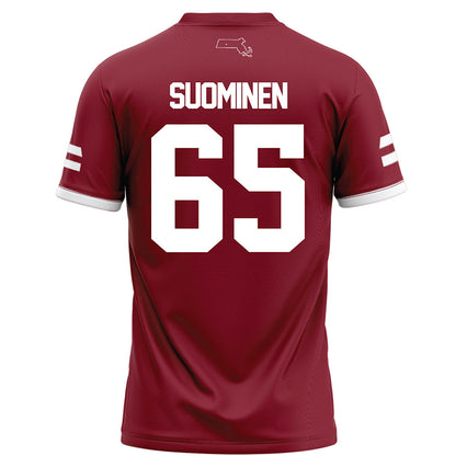 UMass - NCAA Football : Samu Suominen - Maroon Football Jersey-1