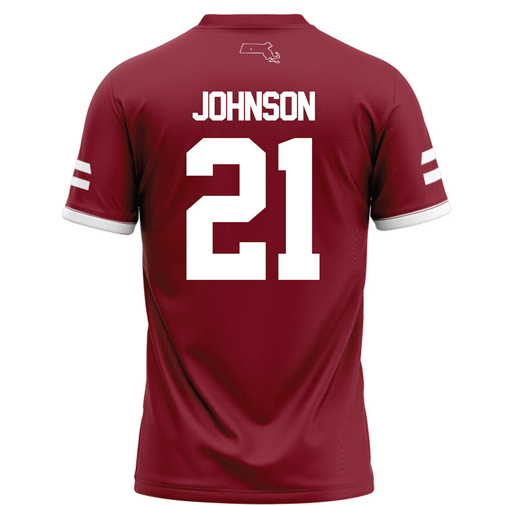 UMass - NCAA Football : Terron Johnson - Maroon Football Jersey-1