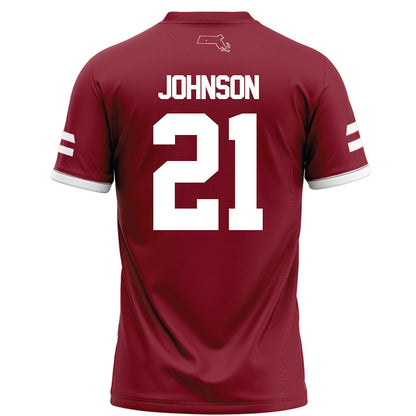 UMass - NCAA Football : Terron Johnson - Maroon Football Jersey-1