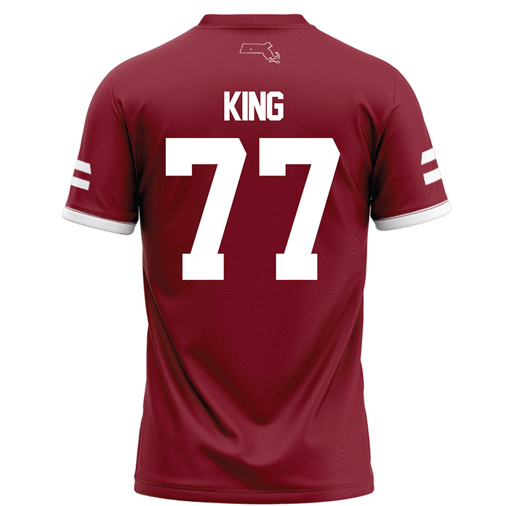 UMass - NCAA Football : Jaxon King - Maroon Football Jersey