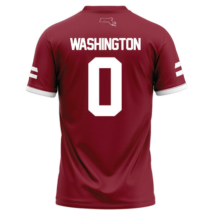UMass - NCAA Football : Jordan Washington - Maroon Football Jersey-1