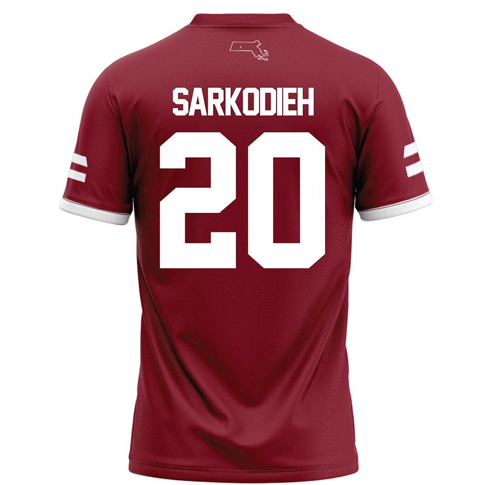 UMass - NCAA Football : Keith Sarkodieh - Maroon Football Jersey-1