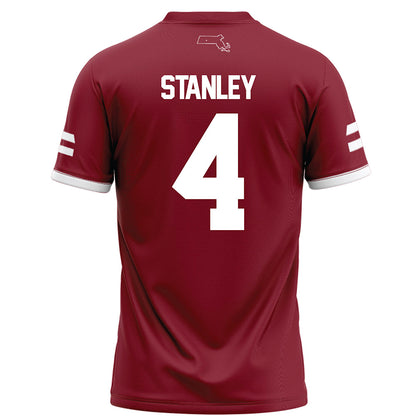 UMass - NCAA Football : Chris Stanley - Maroon Football Jersey-1