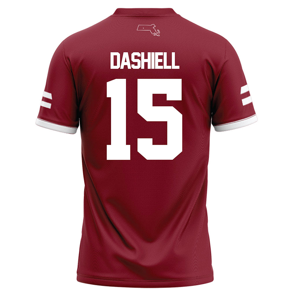 UMass - NCAA Football : Tavian Dashiell - Maroon Football Jersey-1