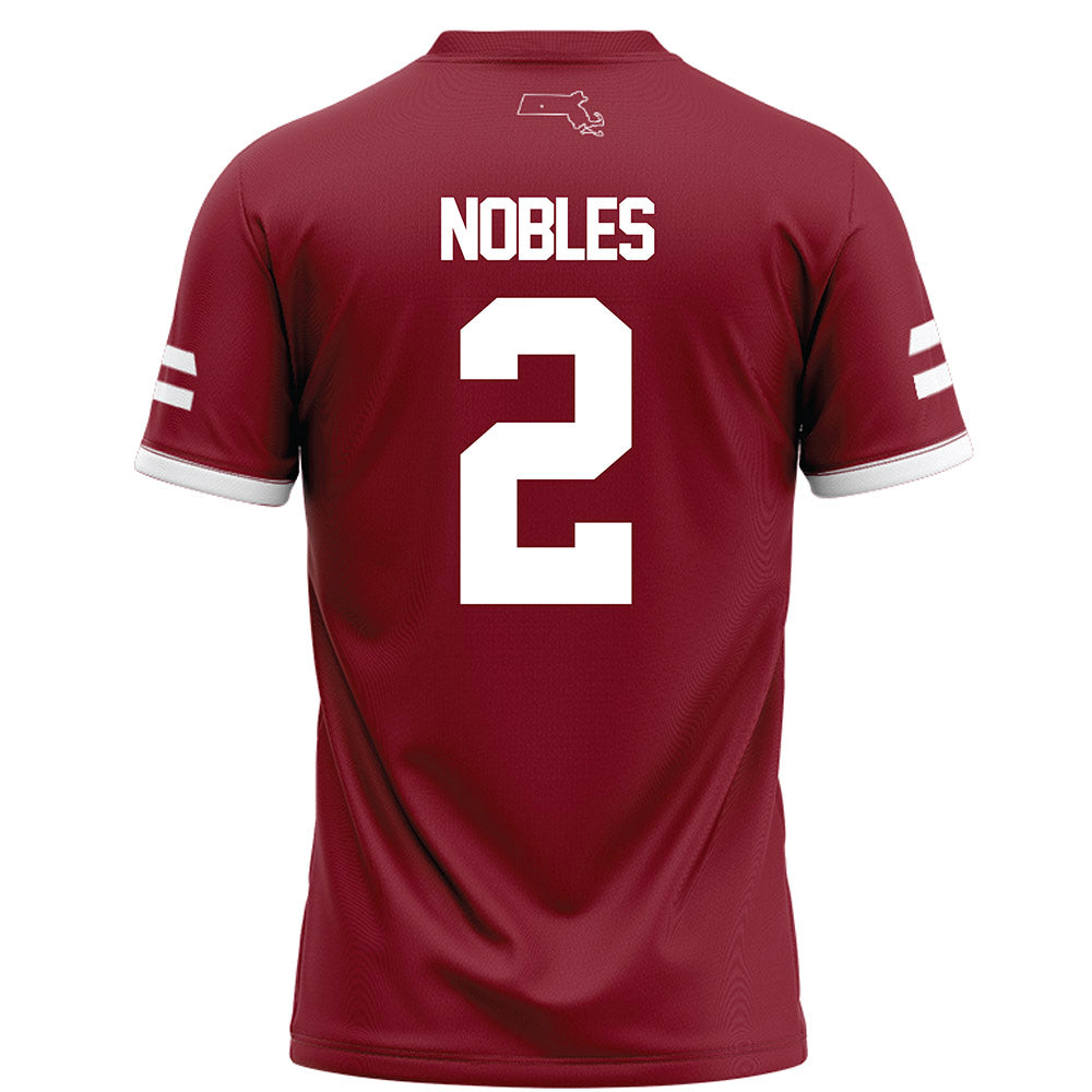 UMass - NCAA Football : Joshua Nobles - Maroon Football Jersey-1