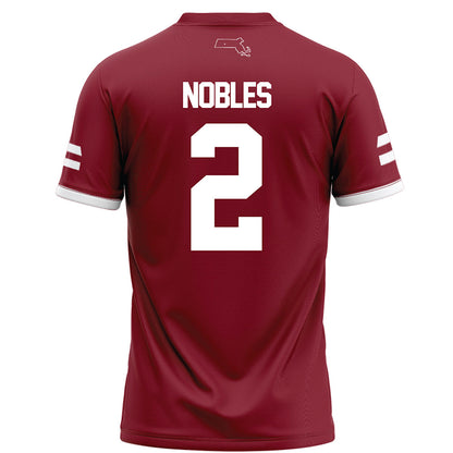 UMass - NCAA Football : Joshua Nobles - Maroon Football Jersey-1