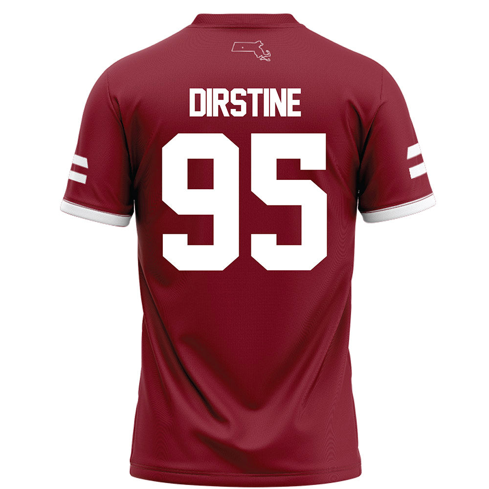 UMass - NCAA Football : Hollis Dirstine - Maroon Football Jersey-1