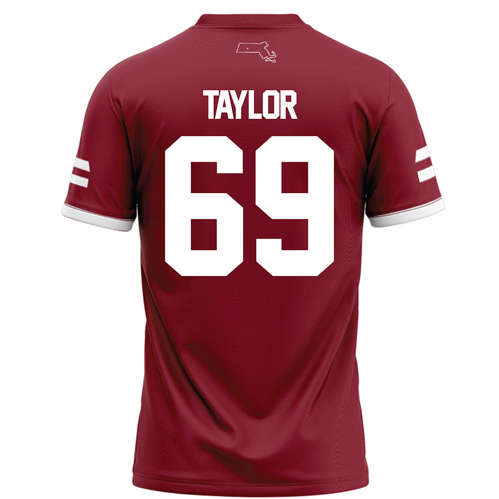 UMass - NCAA Football : Brock Taylor - Maroon Football Jersey-1