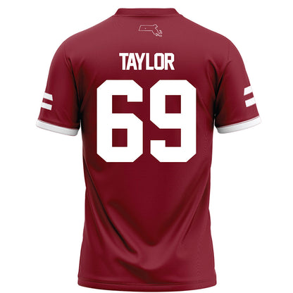 UMass - NCAA Football : Brock Taylor - Maroon Football Jersey-1