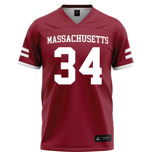 UMass - NCAA Football : Payton Andrade - Maroon Football Jersey-0