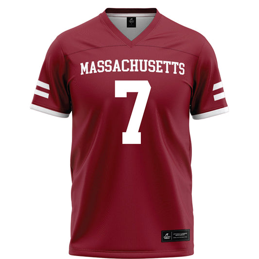 UMass - NCAA Football : TJ Magee - Maroon Football Jersey-0