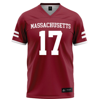 UMass - NCAA Football : Jerry Washington - Maroon Football Jersey-0
