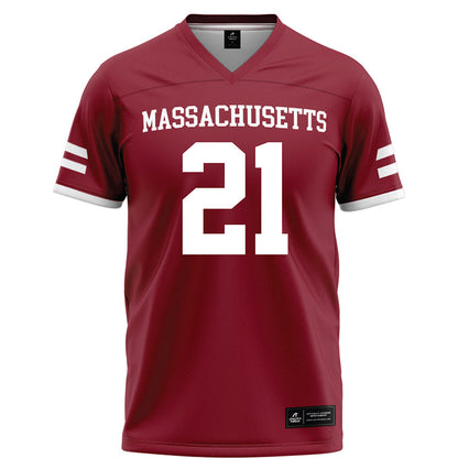UMass - NCAA Football : Terron Johnson - Maroon Football Jersey-0