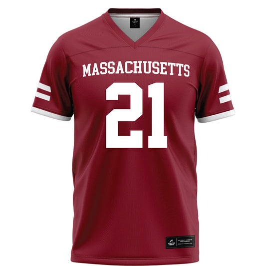 UMass - NCAA Football : Terron Johnson - Maroon Football Jersey-0