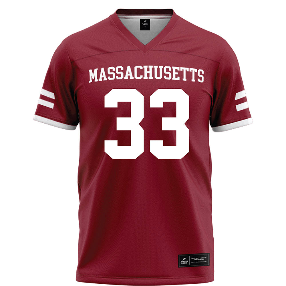UMass - NCAA Football : Seamus McIntyre - Maroon Football Jersey-0