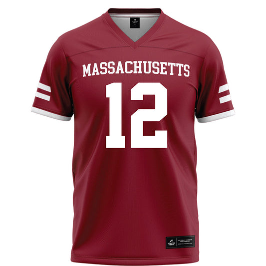 UMass - NCAA Football : Dequoria Warner - Maroon Football Jersey-0