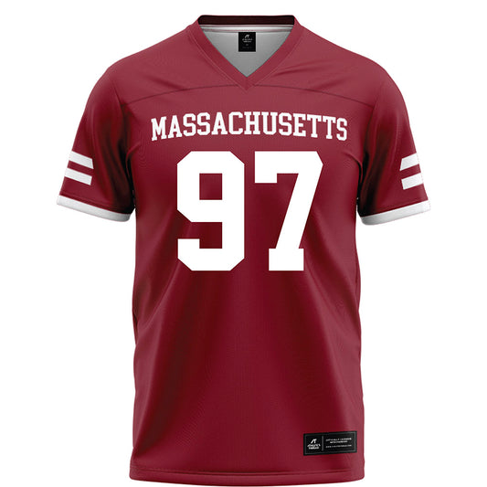 UMass - NCAA Football : Jermaine Wiggins Jr - Maroon Football Jersey-0
