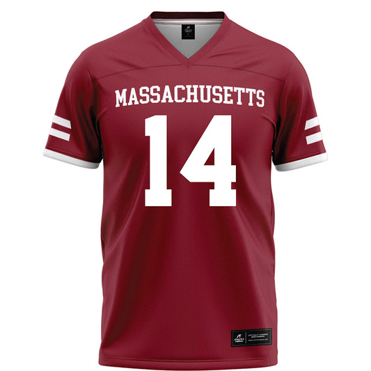 UMass - NCAA Football : Ryan Barnes - Maroon Football Jersey-0