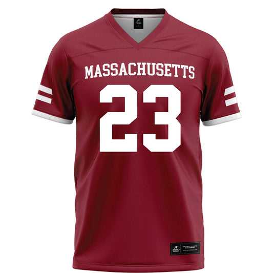 UMass - NCAA Football : Elijah Faulkner - Maroon Football Jersey-0
