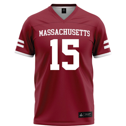 UMass - NCAA Football : Tavian Dashiell - Maroon Football Jersey-0
