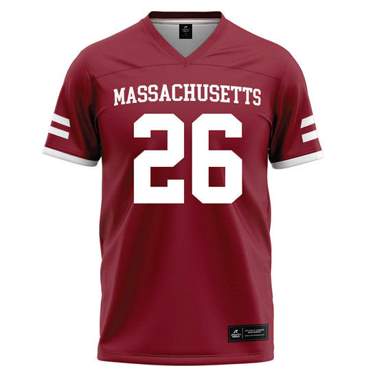 UMass - NCAA Football : Charlie Arvanigian - Maroon Football Jersey-0