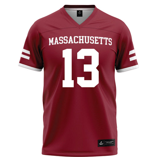 UMass - NCAA Football : Willl Perry - Maroon Football Jersey-0