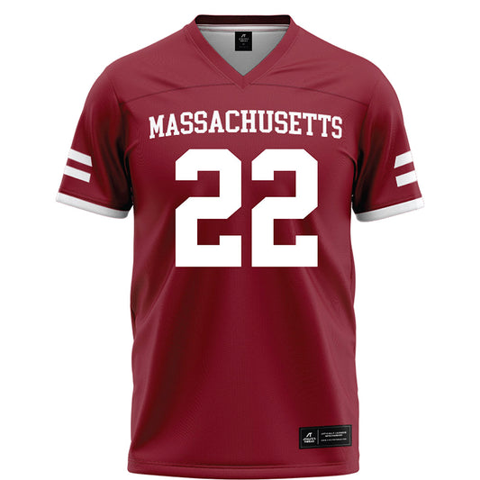 UMass - NCAA Football : Damarion Alberic - Maroon Football Jersey-0