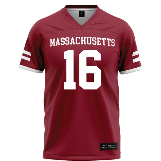 UMass - NCAA Football : Kendric Council - Maroon Football Jersey-0