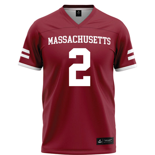 UMass - NCAA Football : Joshua Nobles - Maroon Football Jersey-0