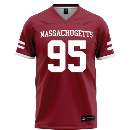 UMass - NCAA Football : Hollis Dirstine - Maroon Football Jersey-0