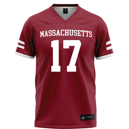 UMass - NCAA Football : Zachary Betts - Maroon Football Jersey-0