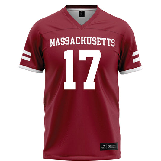 UMass - NCAA Football : Zachary Betts - Maroon Football Jersey-0