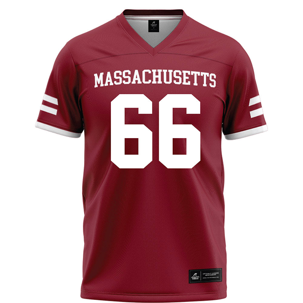 UMass - NCAA Football : Greg Knox - Maroon Football Jersey-0