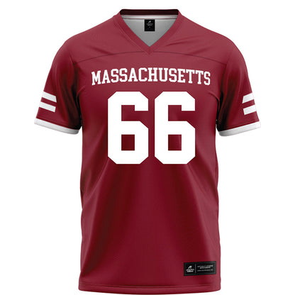 UMass - NCAA Football : Greg Knox - Maroon Football Jersey-0