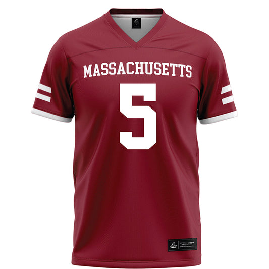UMass - NCAA Football : Pop Watson III - Maroon Football Jersey-0