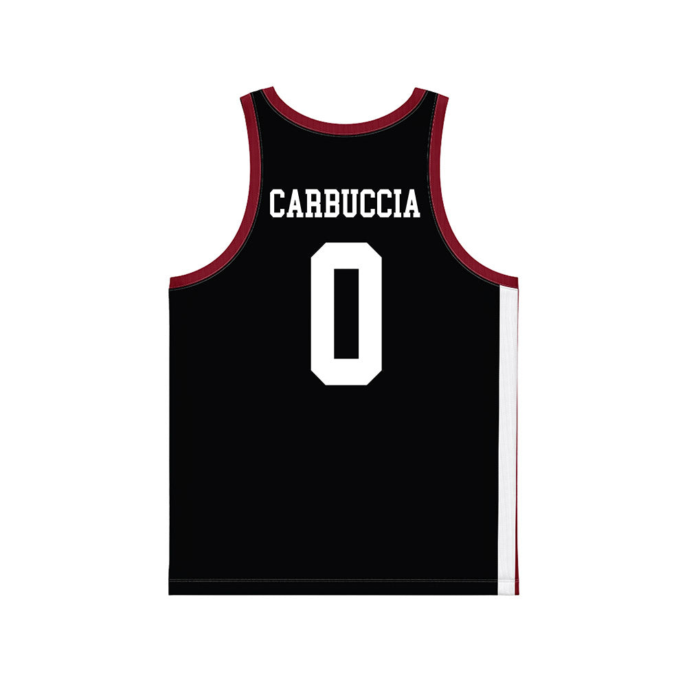 UMass - NCAA Men's Basketball : Danny Carbuccia - Black Basketball Jersey-1