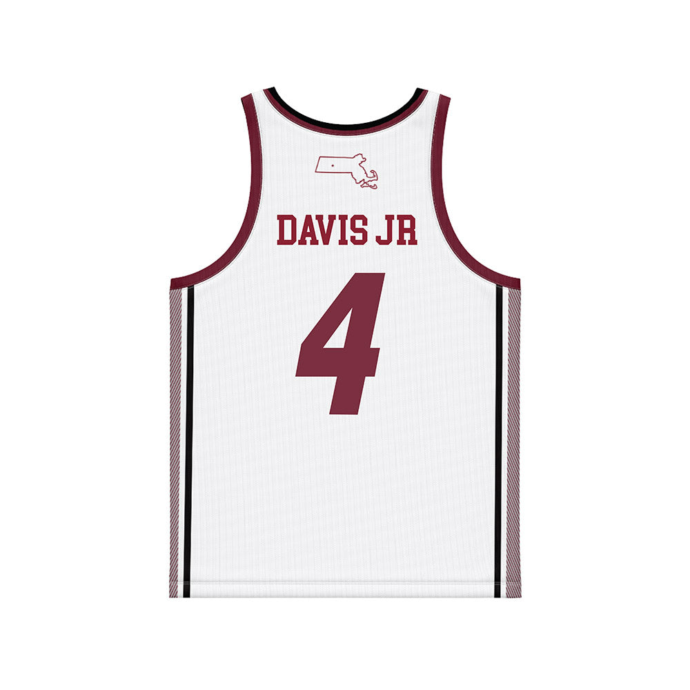 UMass - NCAA Men's Basketball : Robert Davis Jr - White Basketball Jersey