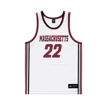 UMass - NCAA Men's Basketball : Charles Outlaw - White Basketball Jersey-0