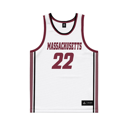 UMass - NCAA Men's Basketball : Charles Outlaw - White Basketball Jersey-0